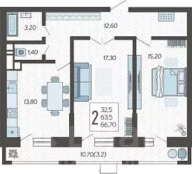 2-к кв. Краснодарский край, Краснодар 9-й километр мкр, ул. ...