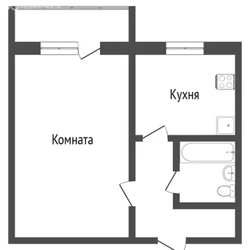 1-комнатная квартира: Тобольск, микрорайон Иртышский, 13 (31.9 м)