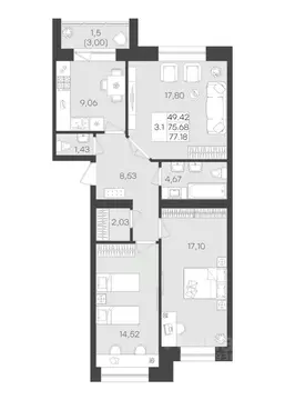 3-к кв. Татарстан, Верхнеуслонский район, Набережно-Морквашское с/пос, ...