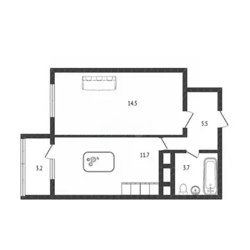 1-к кв. Краснодарский край, Краснодар ул. Дубравная, 1 (35.4 м)