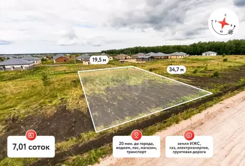 Участок в Тюменская область, Тюменский район, д. Елань  (7.01 сот.)