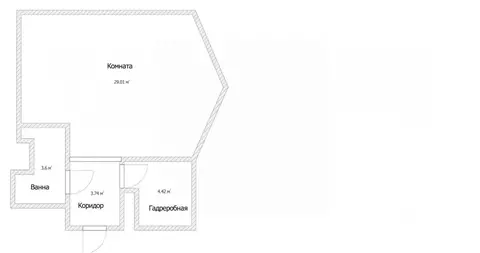 Квартира, студия, 34.7 м