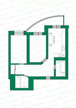 2-к кв. Кировская область, Киров ул. Калинина, 40 (53.5 м)