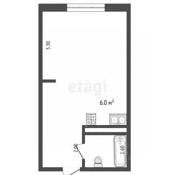 Студия Ростовская область, Ростов-на-Дону Новое Поселение мкр, ул. 8 ...