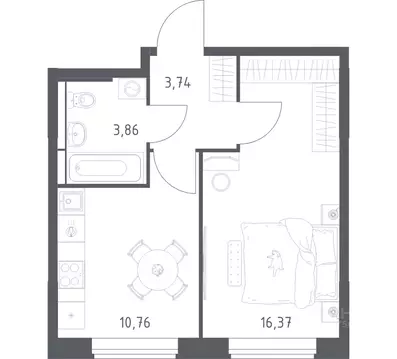 1-к кв. Московская область, Химки городской округ, д. Юрлово Пятницкие ...