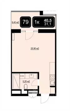 Студия Краснодарский край, Анапа Пионерский просп. (40.5 м)