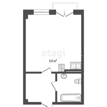 Квартира, 1 комната, 28 м