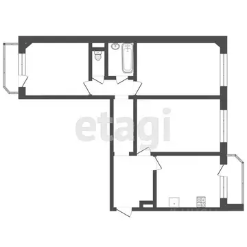 3-к кв. Тюменская область, Тюмень Широтная ул., 190к3 (90.1 м)