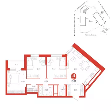 4-к кв. Свердловская область, Екатеринбург ул. Патриса Лумумбы, 4А ...