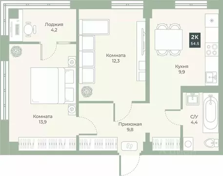 Свободной планировки кв. Курганская область, Курган Заозерный ...