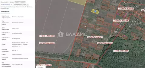 Участок в Белгородская область, Корочанский район, Мелиховское с/пос, ...