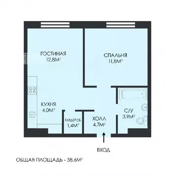 Продается 2-комнатная квартира