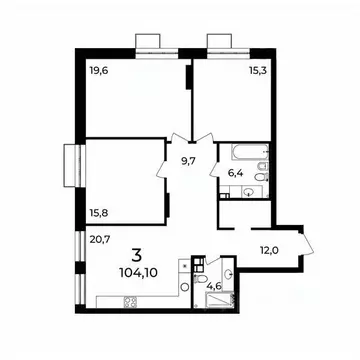 3-к кв. Нижегородская область, Нижний Новгород ул. Воровского, 8 ...