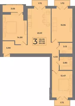 3-к кв. Калининградская область, Калининград Коммунистическая ул. ...