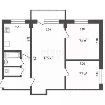 3-к кв. Калужская область, Калуга ул. Подвойского, 35 (48.8 м)