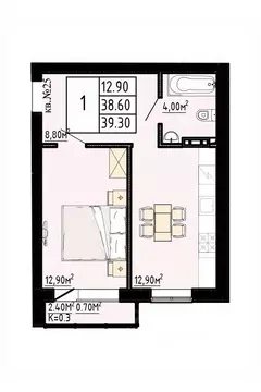 1-к кв. Ленинградская область, Коммунар г. Гатчинский муниципальный ...