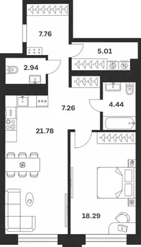 1-к кв. Тульская область, Тула ул. Болотникова, 4 (67.48 м)