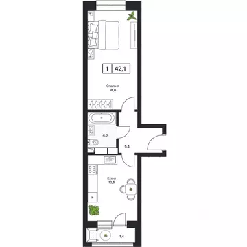 1-к кв. Московская область, Пушкино Пушкино Град жилой комплекс, к2 ...