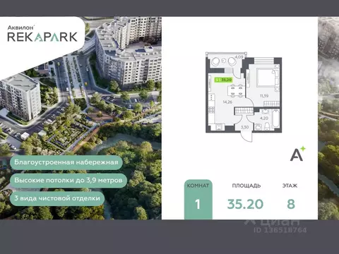 1-к кв. Ленинградская область, Всеволожский район, Заневское городское ...