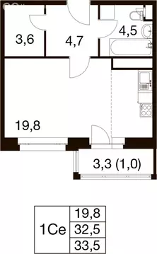 Квартира-студия: Балашиха, микрорайон Гагарина, Проектная улица, 9Ас1 ...