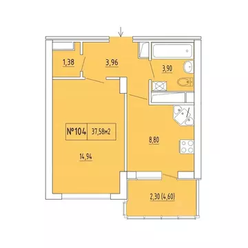 1-к кв. Крым, Феодосия ул. Грина, 45 (35.28 м)