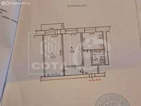 2-комнатная квартира: Воронеж, улица Берёзовая Роща, 12 (40.9 м)