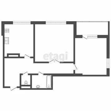 2-комнатная квартира: Тюмень, улица Николая Зелинского, 5 (59.8 м)