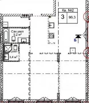 3-к кв. Нижегородская область, Нижний Новгород Огни Започаинья жилой ...