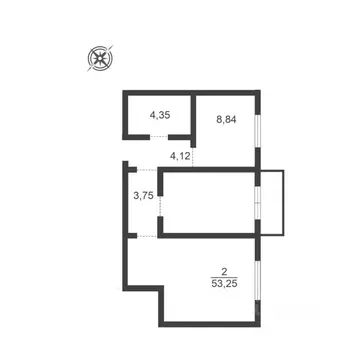 2-к кв. Курганская область, Курган Заозерный жилрайон, 16-й мкр, 12к1 ...