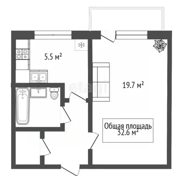 1-к кв. Новосибирская область, Новосибирск ул. Дмитрия Шамшурина, 10 ...