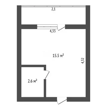 Квартира-студия: Чигири, Центральная улица, 32 (18.1 м)