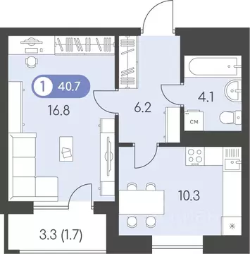 1-к кв. Удмуртия, Ижевск Столичный мкр, Новый Восход жилой комплекс ...