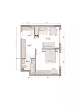 2-к кв. Кемеровская область, Кемерово Уютный Квартал жилой комплекс ...