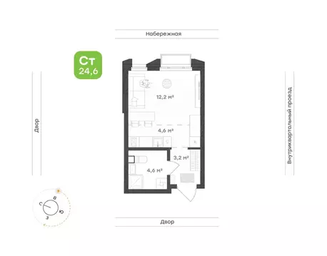 1-к кв. Свердловская область, Екатеринбург Уктус жилрайон, Cемейный ...