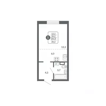 Студия Кировская область, Киров ул. Пушкина, 25 (26.2 м)