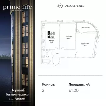 2-к кв. Ростовская область, Ростов-на-Дону Левобережная ул., 6/1с2 ...