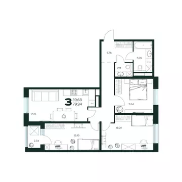 3-к кв. Московская область, Химки Сходня мкр, Первомайская ул., ...