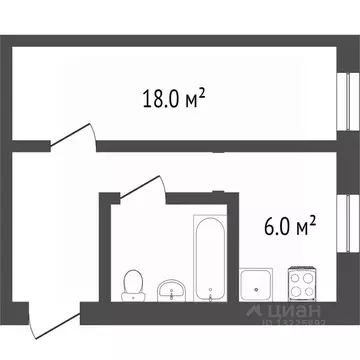 1-к кв. Вологодская область, Вологда ул. Инженерная, 22А (30.0 м)