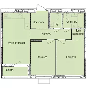 2-к кв. Удмуртия, Ижевск Автопроизводство жилрайон, Норвежский Лес ...