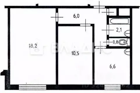 2-к кв. Москва Челюскинская ул., 6К2 (44.7 м)