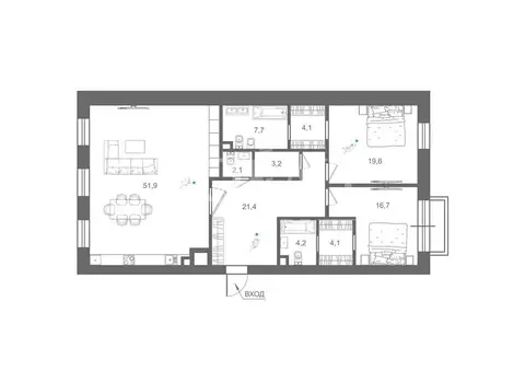 3-комнатная квартира: Москва, улица Большая Полянка, 44 (135 м)