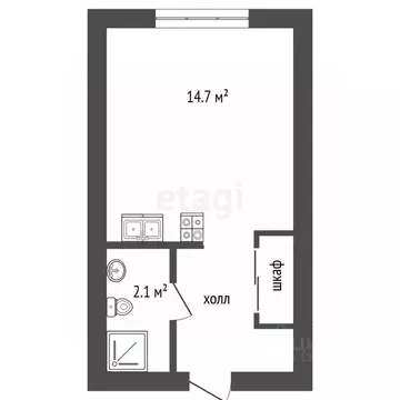 Комната Вологодская область, Вологда ул. Гиляровского, 16 (17.1 м)