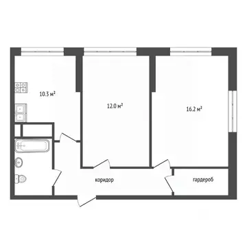 2-к кв. Московская область, Балашиха ул. Яганова, 3 (53.0 м)