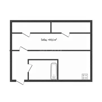 3-к кв. Брянская область, Брянск ул. Докучаева, 15 (44.6 м)