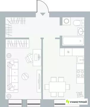 1-к кв. Пермский край, Пермь Рионская ул., 4А (37.12 м)