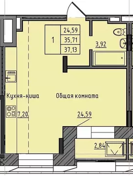 1-к кв. Саха (Якутия), Якутск 37-й кв-л,  (37.13 м)