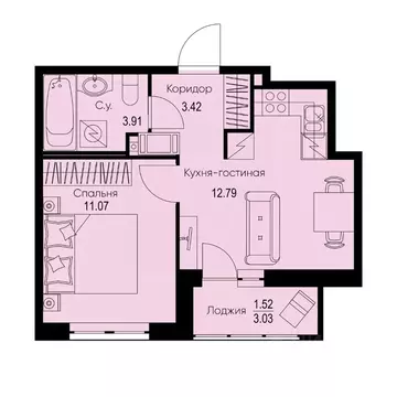 1-к кв. Ленинградская область, Всеволожский район, Заневское городское ...