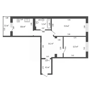2-к кв. Смоленская область, Смоленск ул. 1-я Восточная, 3/6к4 (64.2 м)