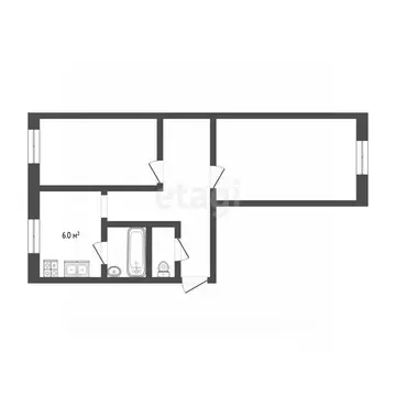 2-к кв. Тюменская область, Тюмень Текстильная ул., 1 (41.6 м)