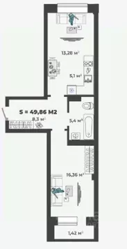 1-к кв. Хакасия, Абакан ул. Генерала Тихонова, 5 (49.86 м)